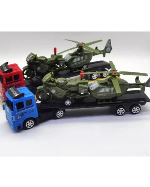 Детски автовоз с мотор и хеликоптер в комплект.