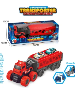 Детски бъги автовоз със сгъваема рампа и катапулт в комплект.