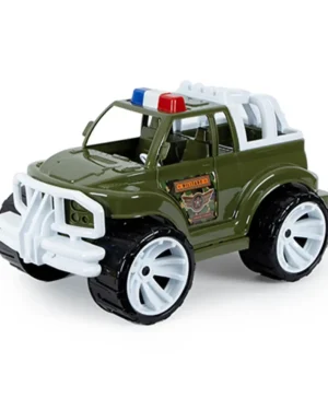 Голям военен джип 40 см със здрав дизайн и реалистични детайли.