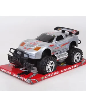 Детски джип огромен с големи гуми и сребрист цвят