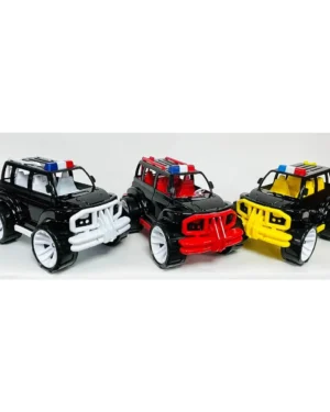 Голям джип играчка с черен корпус и цветни детайли - 32 см