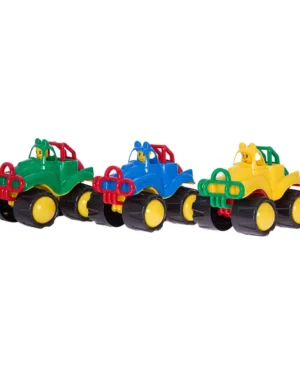 Джип монстър с човече в мрежа - ярко оцветена играчка за деца