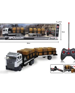 Голям камион с радиоконтрол и контейнери – детска играчка за логистични игри