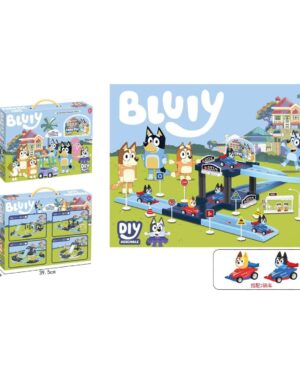 Играчка паркинг с рампа и 2 колички – детска писта с Bluey герои