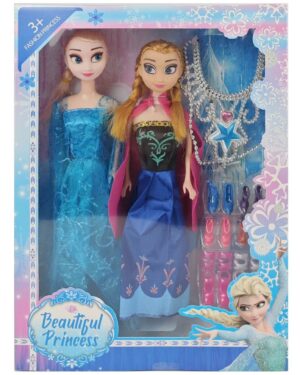 кукли за момичета в красива кутия с аксесоари и рокли – комплект две принцеси