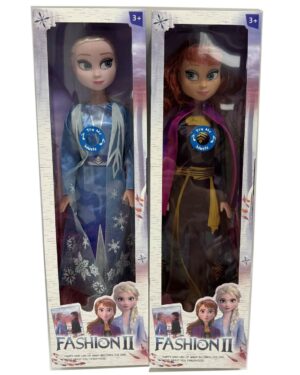 Голяма кукла с музика и приказна рокля – 58 см, два варианта, подходяща за деца над 3 години