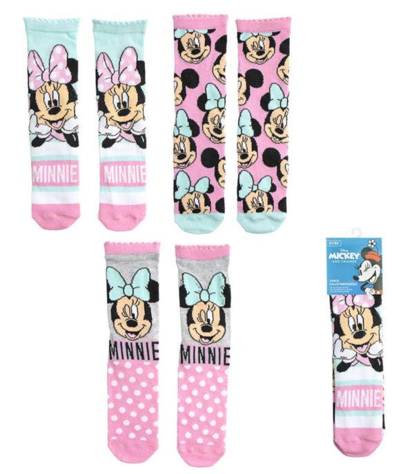 3 бр. детски чорапи Minnie 23-34