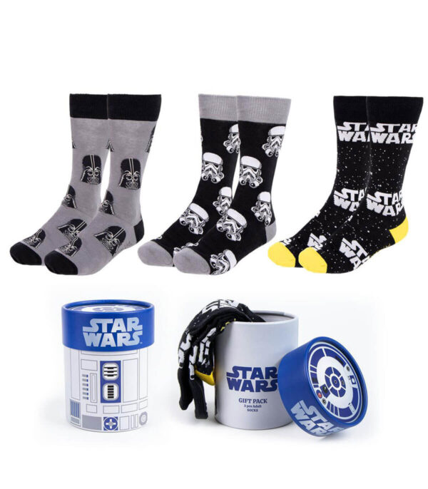 3 бр. юношески чорапи Star Wars Premium кутия 36/43