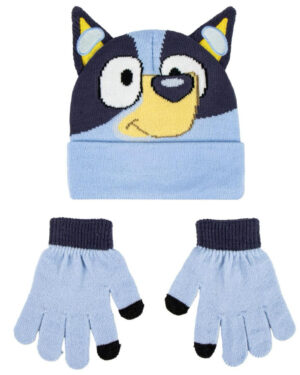 шапка с ръкавици bluey за деца