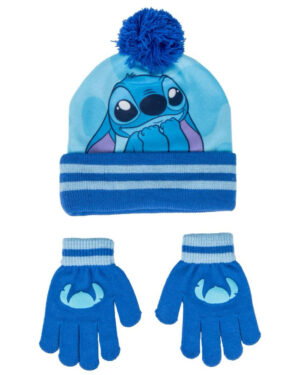 зимна шапка с ръкавици stitch за деца