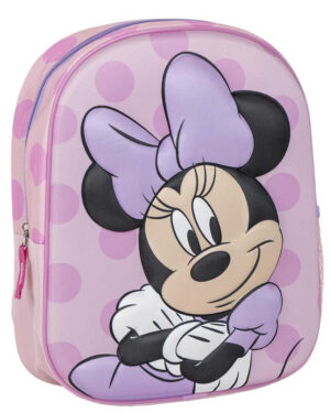 раница 3d 31 см лилаво minnie за деца