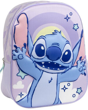 раница 3d stitch лилав 31 см за деца