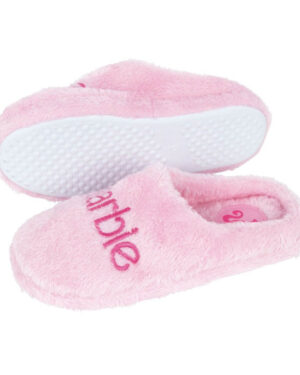 плюшени домашни пантофи с бродерия barbie 36-41 за деца