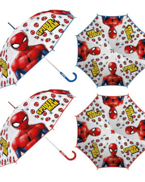 чадър механичен eva прозрачен spiderman за деца