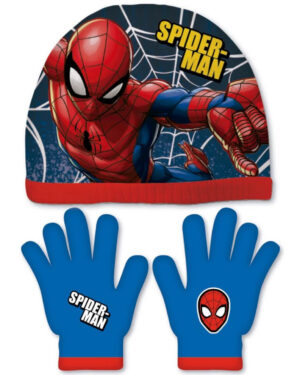шапка 51/54 + ръкавици spiderman за деца