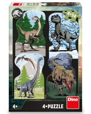 пъзел jurassic world 4х54 части за деца