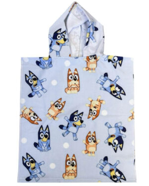 хавлиено пончо bluey 50х115 за деца