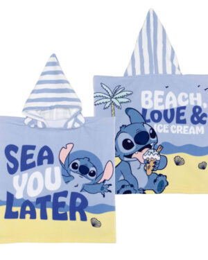 хавлиено пончо stitch 50×100 см за деца