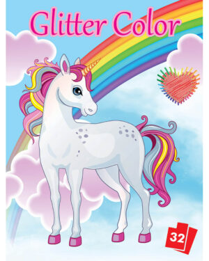 книжка за оцветяване glitter color 32 стр. за деца