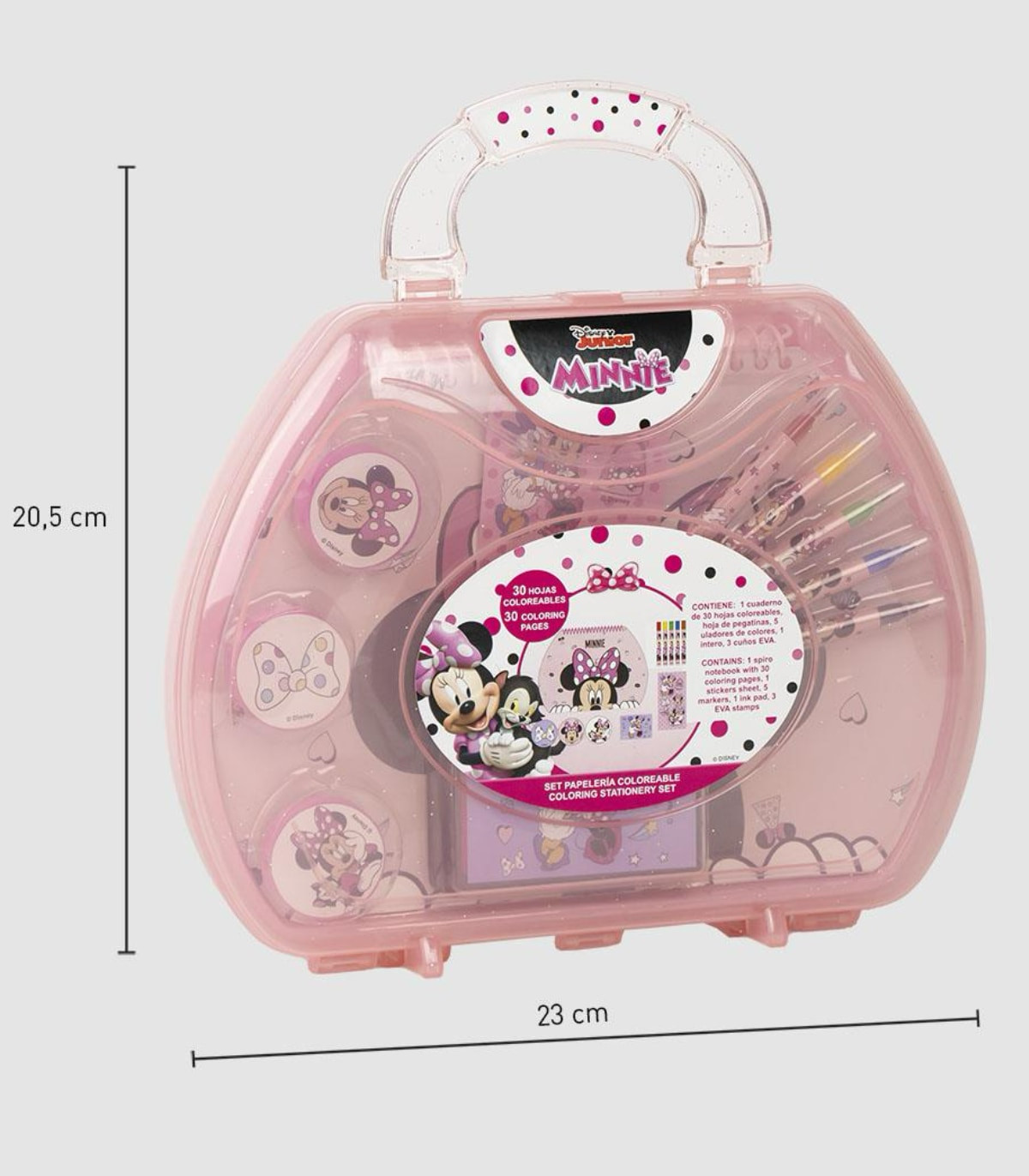 комплект-за-рисуване-в-розов-куфар-minnie-1jpg - Детски Свят Комплект за рисуване в розов куфар minnie