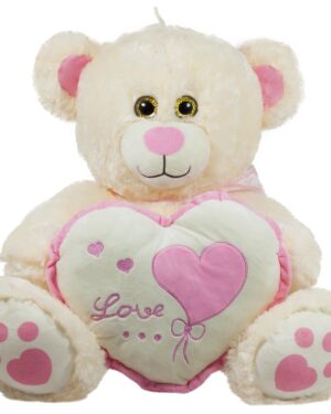 плюшено мече със сърце love 3 вида за деца
