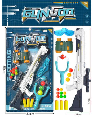 пушка с прашка, бинокъл и аксесоари на за деца