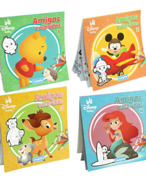 тефтер книжка за оцветяване disney amigos coloridos за деца